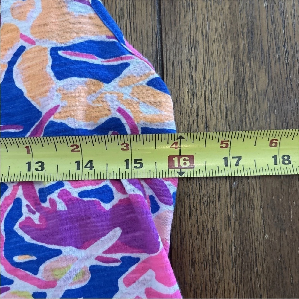 Lilly Pulitzer Gigi V-Neck Tank Top Brilliant Blue Catch & Release Women's S - Picture 7 of 11